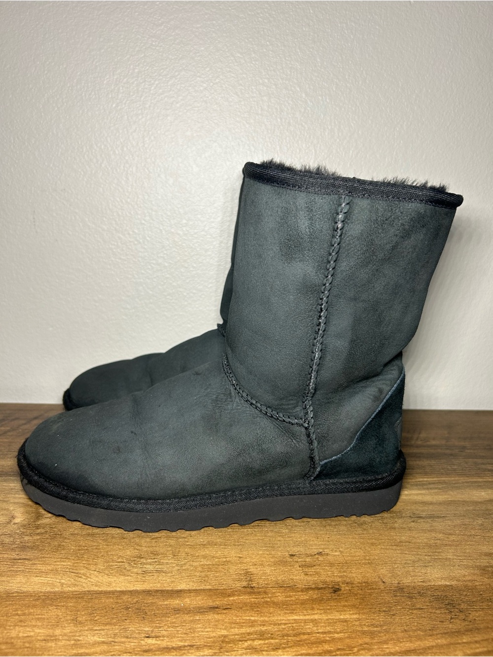 UGG Women's Black Short Shearling Boots